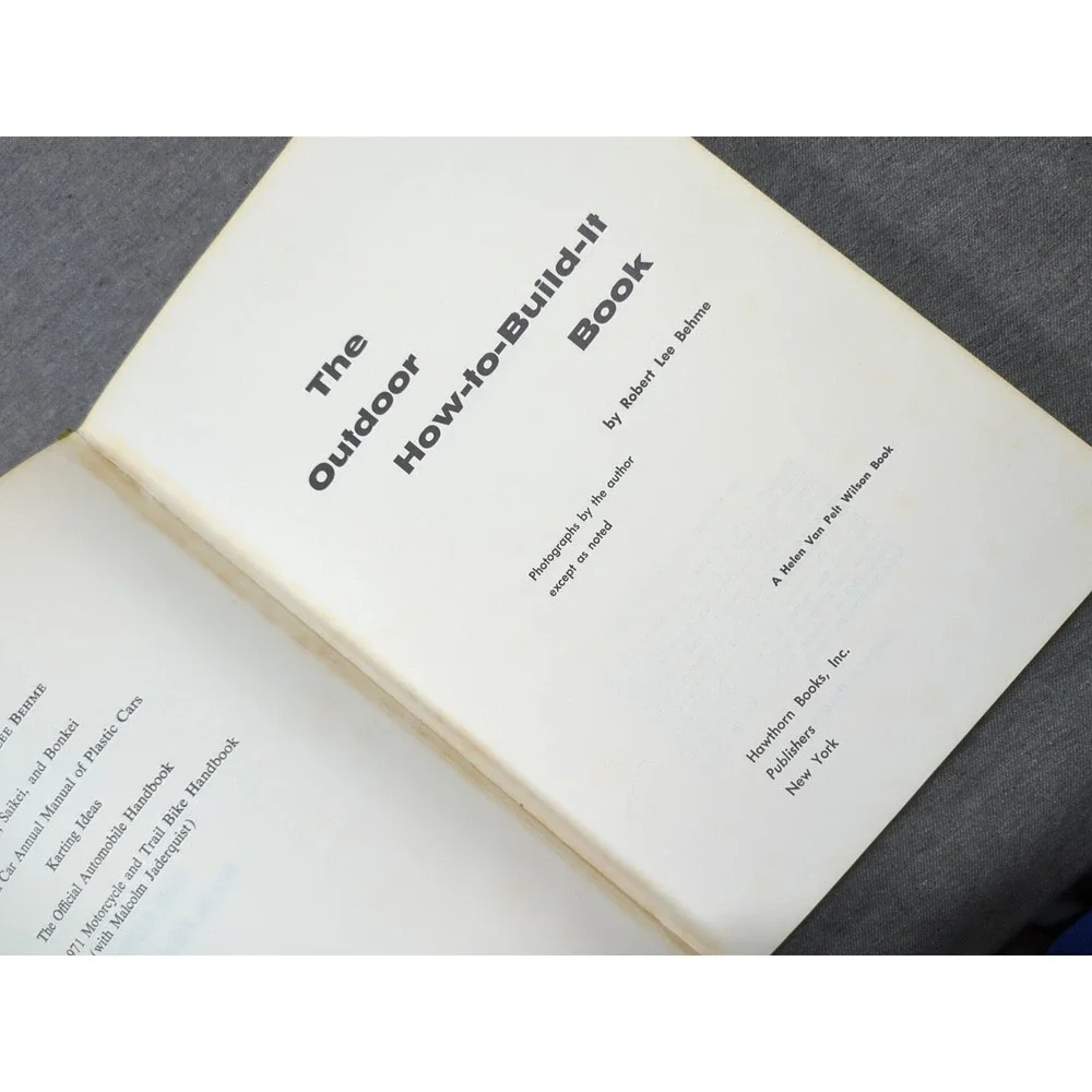 1971 The Outdoor How-To-Build-It Book‎ Robert Behme VTG Hardcover Hawthorn Books